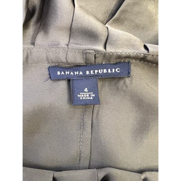 Banana Republic 100% Silk Sheath Mini Dress Tan Size 4 Party Cocktail - Picture 8 of 15